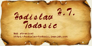 Hodislav Todosić vizit kartica